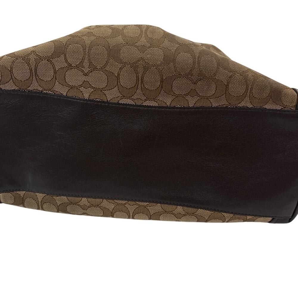 Coach Edie Shoulder Bag 28 in Signature Jacquard Logo Work Travel Y2k Purse - Picture 10 of 13